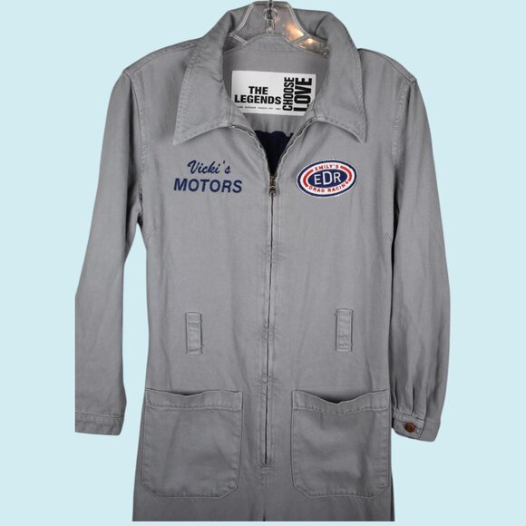 The Legends x Choose Love Jumpsuit Women's Size Small Gray Full Zip Coveralls - Picture 3 of 13